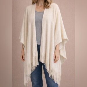 LC Lauren Conrad Soft White Knit Shawl
